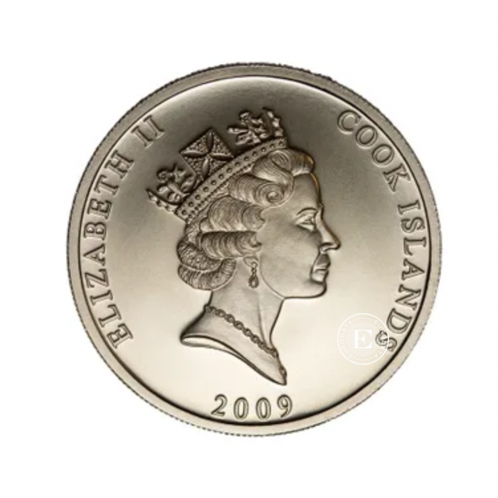 1 once (31.10 g) pièce d'argent voilier Bounty, Iles Cook 2009