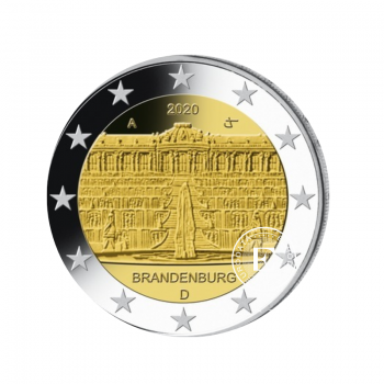 2 Eur moneta Brandenburgo - Sanssouci rūmai - A, Vokietija 2020