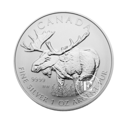 1 oz (31.10 g) pièce d'argent  Faune canadienne, Orignal, Canada 2012