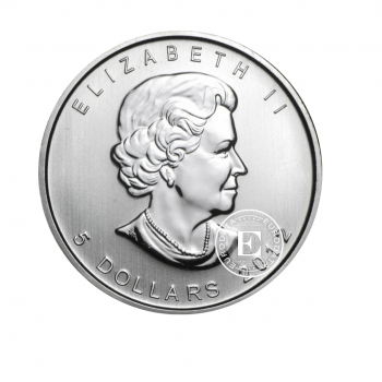 1 oz (31.10 g) sidabrinė moneta Kanados laukinė gamta, Briedis, Kanada 2012