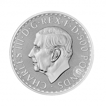 1 kg pièce d'argent Britannia - King Charles III, Grande-Bretagne 2024