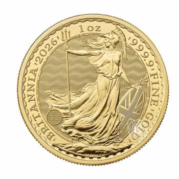 1 oz (31.10 g) auksinė moneta Britannia - Karalius Charlesas III, Didžioji Britanija 2026