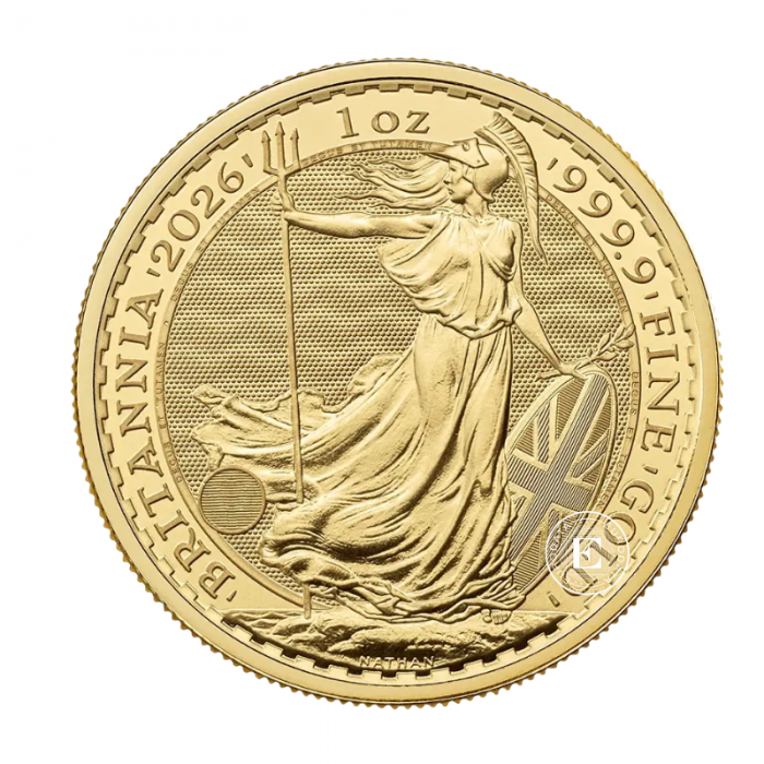 1 oz (31.10 g) złota moneta Britannia - King Charles III, Wielka Brytania 2026