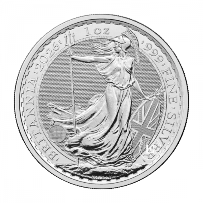1 oz (31.10 g) sidabrinė moneta Britannia - Karalius Charlsas III, Didžioji Britanija 2026 (Tūba)