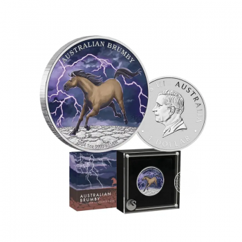 1 oz (31.10 g) sidabrinė spalvota moneta Australian Brumby, Australija 2024