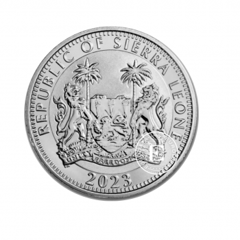 1 oz (31.10 g) sidabrinė moneta Didysis penketukas – Buivolas, Siera Leonė 2023   