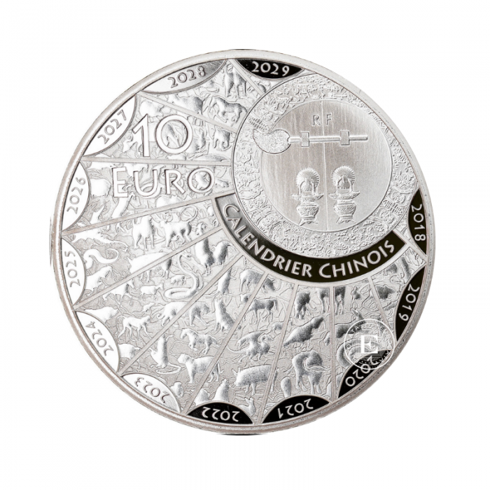 10 Eur (22.20 g) srebrna PROOF moneta Year of the Bull, Francja 2021 (z certyfikatem)