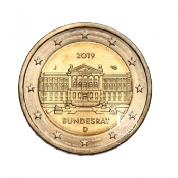 2 Eur moneta Bundesrato 70-metis - J, Vokietija 2019