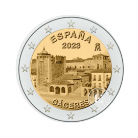 2 Eur pièce Old Town of Cáceres, Espagne 2023