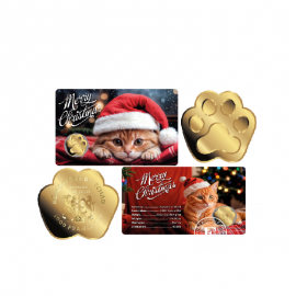1/1000 oz Goldmünze Christmas Cat, Tschad