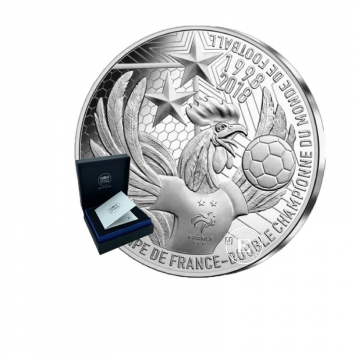 10 Eur (22.20 g) pièce PROOF d'argent France World Champion, France 2018 (avec certificat)