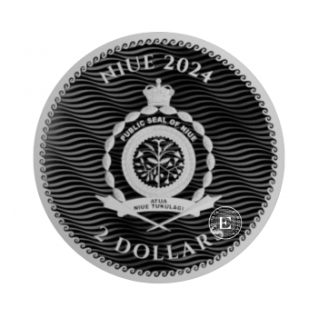 1 oz (31.10 g) sidabrinė moneta Black Sam, Niujė 2024
