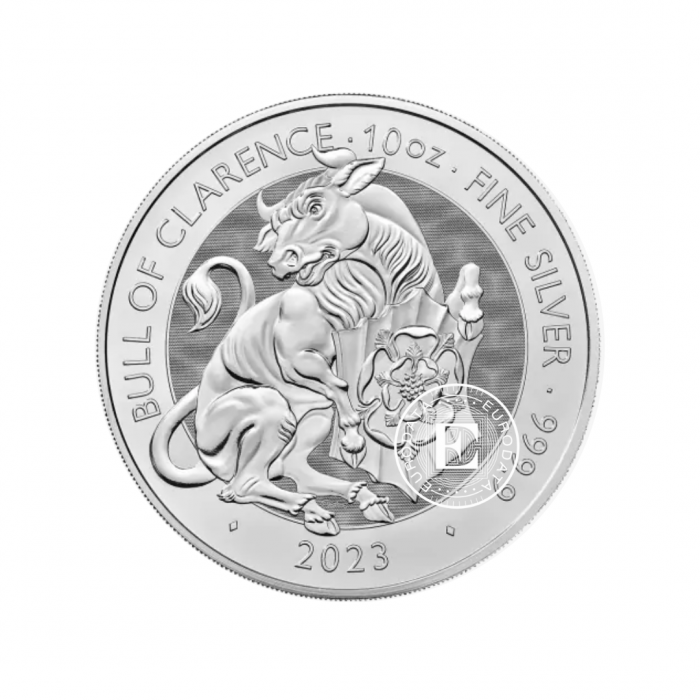 10 oz (311 g) srebrna moneta The Royal Tudor Beasts - Black Bull of Clarence, Wielka Brytania, 2023