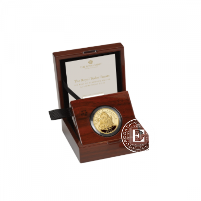 1 oz (31.10 g) Goldmünze PROOF The Royal Tudor Beasts – Black Bull of Clarence, Großbritannien, 2023