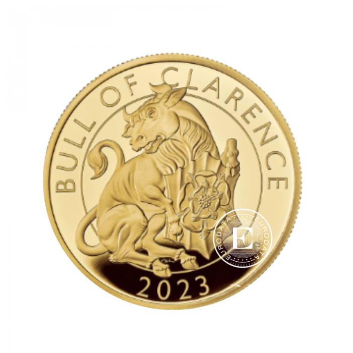 1 oz (31.10 g) Goldmünze PROOF The Royal Tudor Beasts – Black Bull of Clarence, Großbritannien, 2023