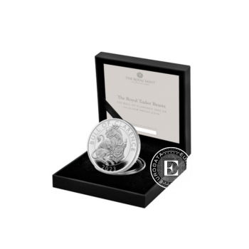 1 oz (31.10 g) srebrna PROOF moneta The Royal Tudor Beasts - Black Bull of Clarence, Wielka Brytania, 2023