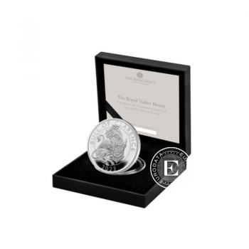 1oz (31.10 g) pièce d'argent PROOF The Royal Tudor Beasts - Black Bull of Clarence, Grande-Bretagne, 2023