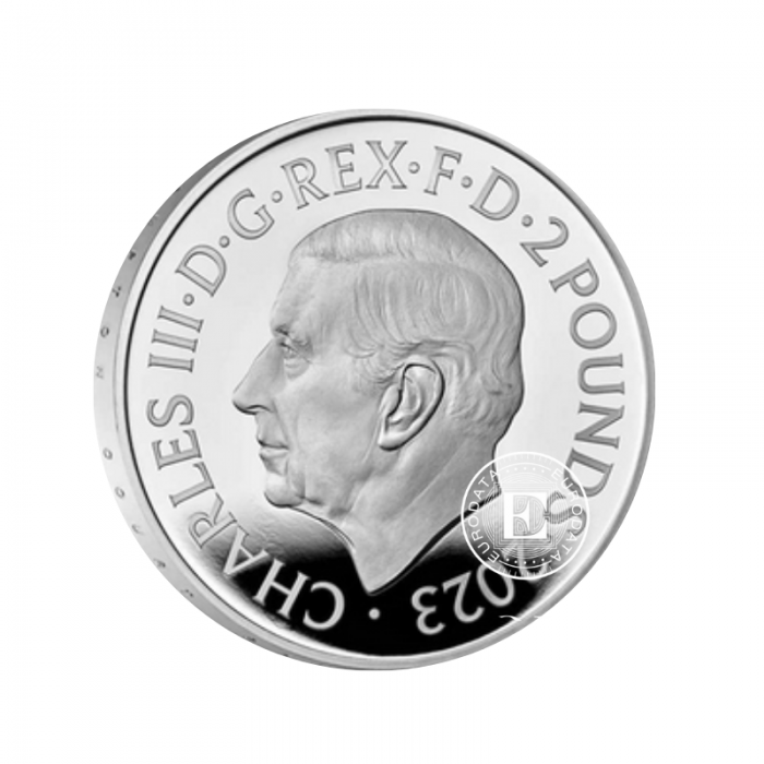 1 oz (31.10 g) sidabrinė PROOF moneta Tudor Beasts - Jautis, Didžioji Britanija 2023