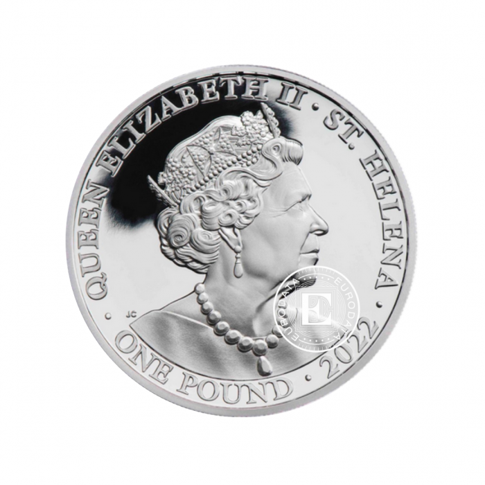 1 oz (31.10 g) sidabrinė PROOF moneta Karalienės dorybės, Dosnumas, Saint Helena 2022