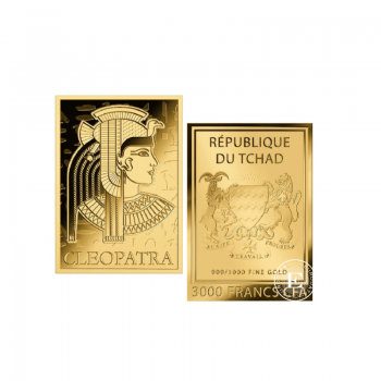 1/1000 oz auksinė moneta kortelėje Cleopatra, Čadas