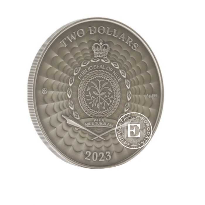 1 oz (31.10 g) sidabrinė moneta Kriptidų pasaulis, Coco, Niujė 2023 (su sertifikatu)