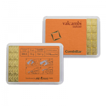 10 x 1 g CombiBar Valcambi 999.9