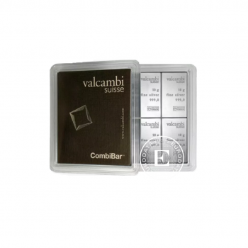 10 x 10 g d'argent bars CombiBar Valcambi 999.0