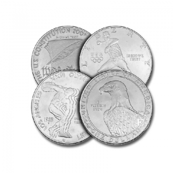 1 dolerio (24.05 g) sidabrinė moneta, JAV (atsitiktiniai metai)