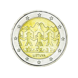 2 Eur moneta Litewski Festiwal Chórów i Tańca, Litwa 2018