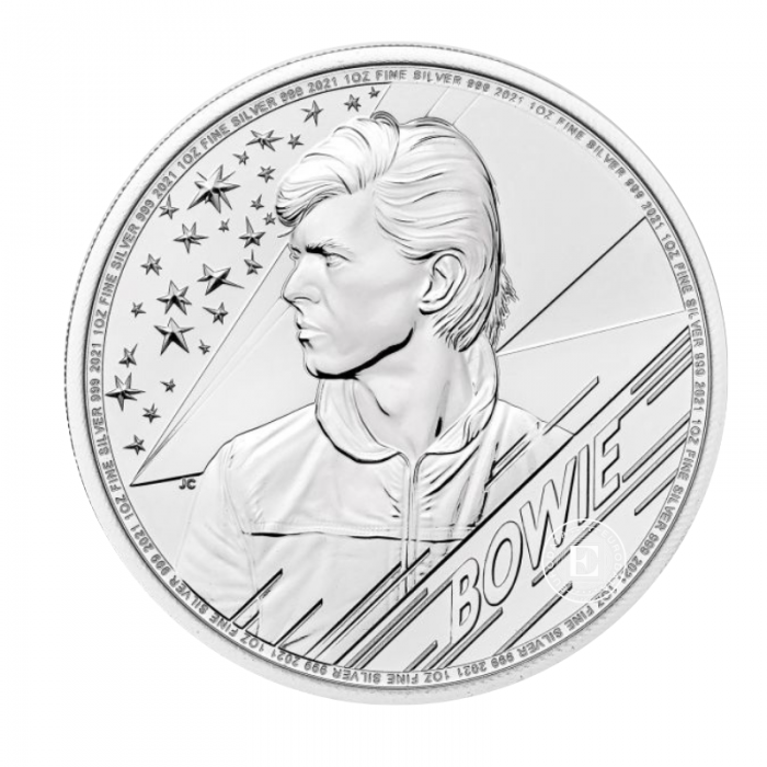 1 oz (31.10 g) Silbermünze David Bowie, Great Britain 2021
