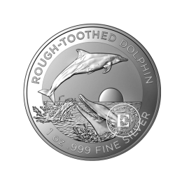 1 oz (31.10 g) sidabrinė moneta Raukšliadantis delfinas, Australija 2023