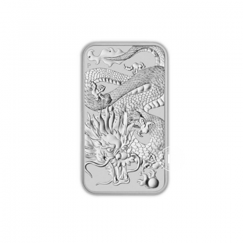 1 oz (31.10 g) sidabrinė stačiakampė moneta Drakonas, Australija 2022