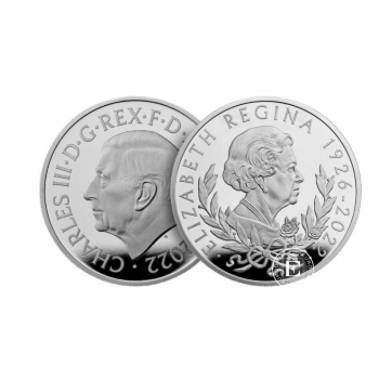1 oz (31.10 g) sidabrinė PROOF moneta Karalienė Elžbieta II, Didžioji Britanija 2022