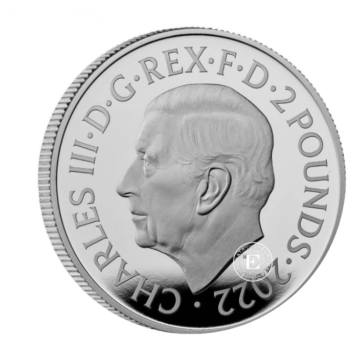 1 oz (31.10 g) silbermünze PROOF Queen Elizabeth II, Großbritannien 2022