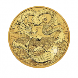 1 oz (31.10 g) złota moneta Chińskie mity i legendy - Dragon and Koi, Australia 2024