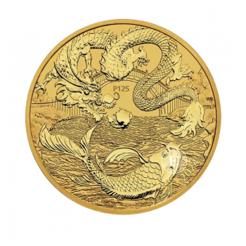 1 oz (31.10 g) auksinė moneta Kinijos Mitai ir Legendos – Drakonas ir Koi,  Australija 2024