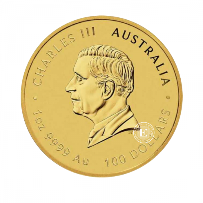 1 oz (31.10 g) auksinė moneta Kinijos Mitai ir Legendos – Drakonas ir Koi,  Australija 2024