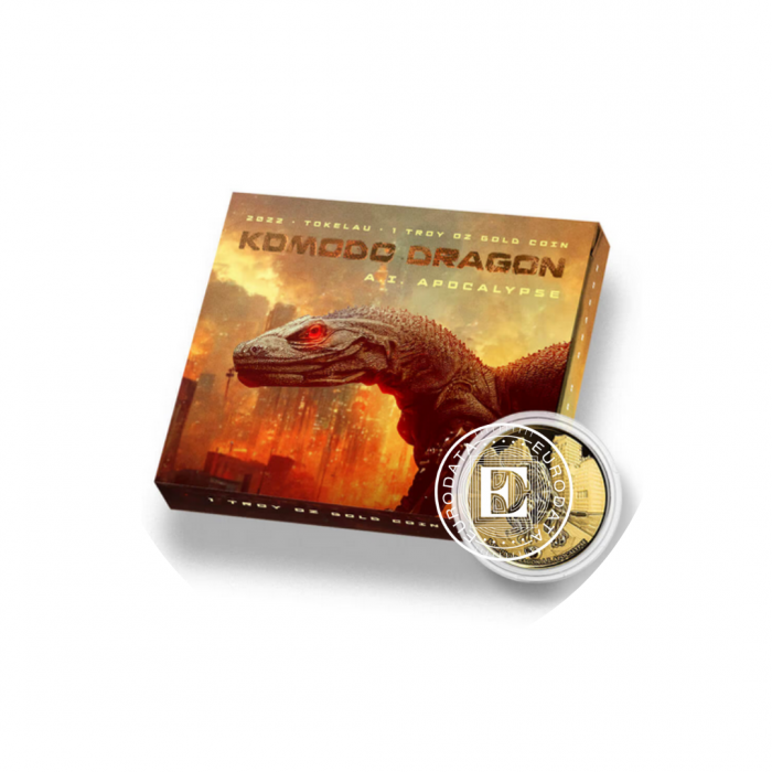1 oz (31.10 g) auksinė moneta Apokalipsė, Komodo Dragon, Tokelau 2022