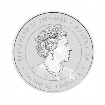1 oz (31.10 g) sidabrinė spalvota moneta Lunar III -  Drakono metai, Australija 2024 