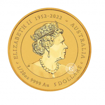 1/20 oz (1.55 g) auksinė moneta Lunar III -  Drakono metai, Australija 2024