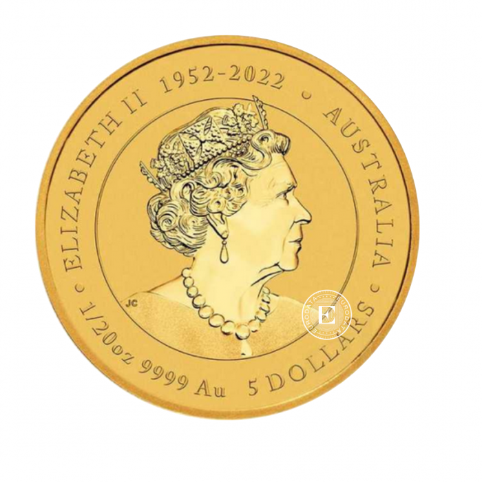1/20 oz (1.55 g) pièce d'or Lunar III - Year of  Dragon, Australie 2024