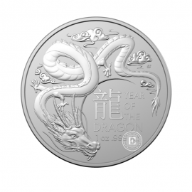 1 oz (31.10 g) pièce  d'argent RAM - Year of  Dragon, Australie 2024