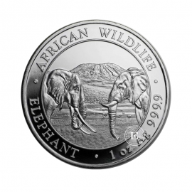 1 oz (31.10 g) srebrna moneta Afrykańska przyroda - Słoń, Somalia 2020