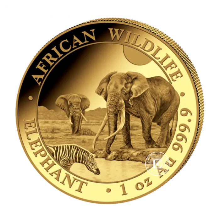 1 oz (31.10 g) gold coin African wildlife - Elephant, Somalia 2026