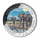 1 oz (31.10 g) Silbermünze farbig Afrikanische Tierwelt – Elefant, Somalia 2026
