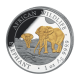 1 oz (31.10 g) pièce d'argent Faune Africaine - Éléphant, Somalie 2026 (gold plated)