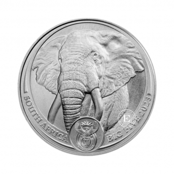 1 oz (31.10 g) pièce de platine Big Five - Elephant, Afrique du Sud 2023