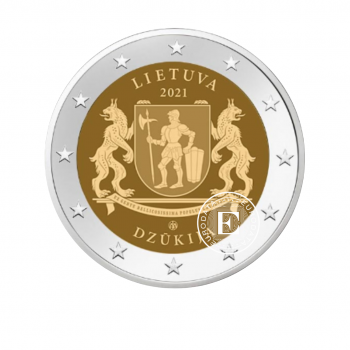 2 Eur coin Dzukija, Lithuania 2021