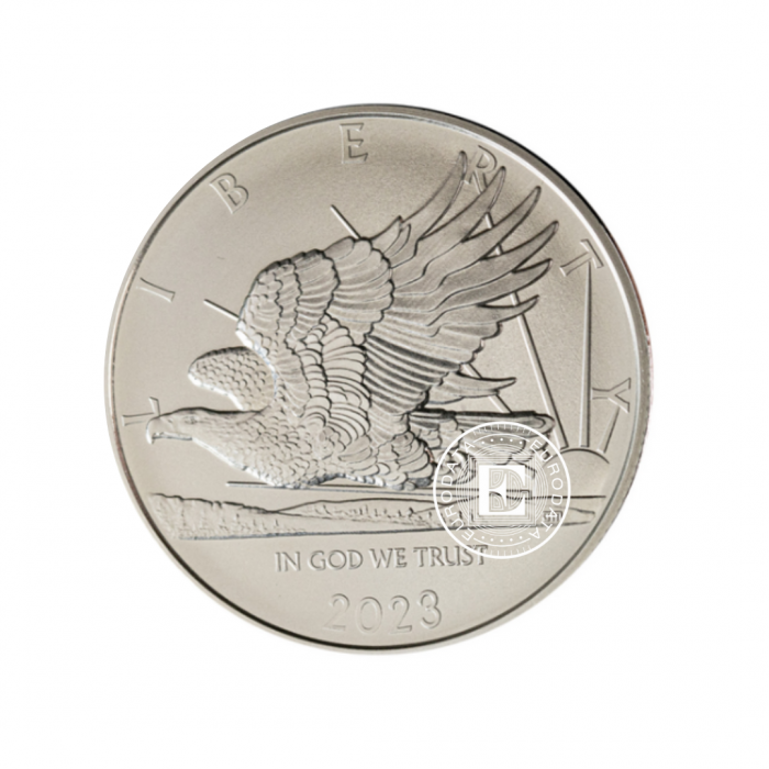 1 oz (31.10 g) sidabrinė moneta John Mercanti - Erelis, Samoa 2023