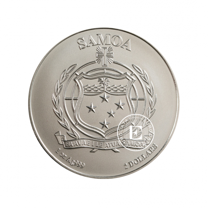 1 oz (31.10 g) pièce  d'argent John Mercanti - Eagle, Samoa 2023